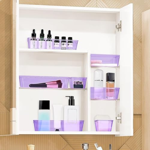 13 PCS Drawer Organizer Set, 5 Size Bathroom and kitchen organizer Trays