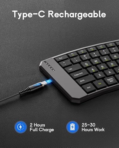 MoKo Ergonomic Foldable Keyboard, Split Portable Folding Bluetooth Keyboard