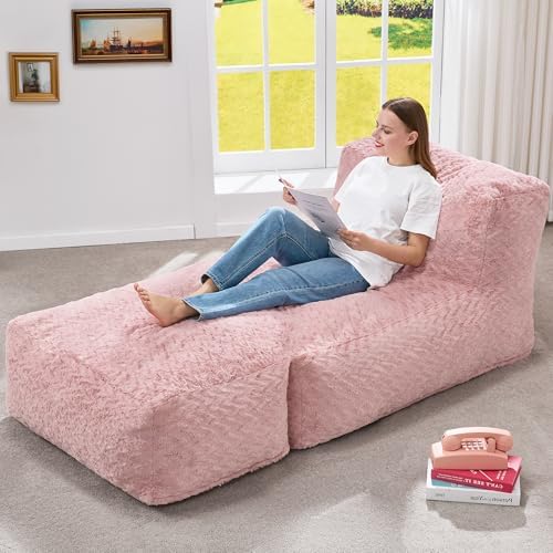 Hobestluk Large Bean Bag Chairs Sofa for Adults Giant BeanBag Couch Lounger
