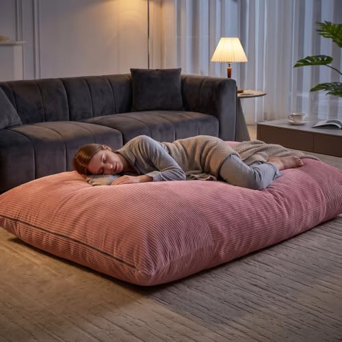 HUGHEAVEN Giant 3-in-1 Bean Bag Chair (76"x55") Oversized Floor Sofa Couch