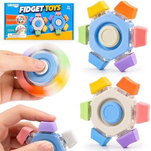 Fidget Toys for Adults Stress Relief: 2 Pack Clicker Fidget with Rotation