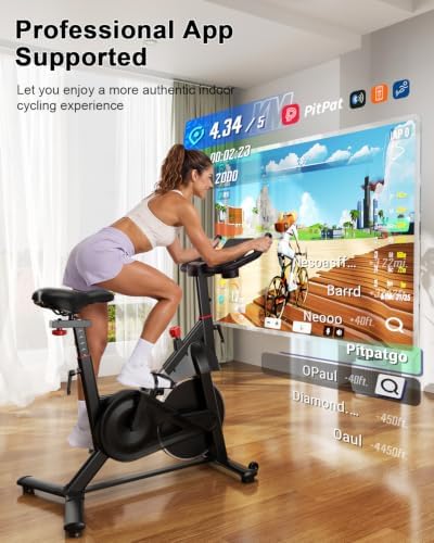 MJWW Stationary Bike, 32-Level Magnetic Exercise Bike 300lbs Max