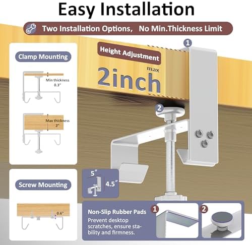 36" Under Desk Cable Management Tray for Home Office, No Drill Cord Organizer for Glass & Wood Table, Anti-Sag Oxford Fabric Wire Management Hider, Fits Surge Protector (Beige, 35.8")