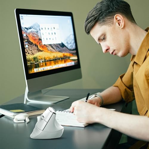 Eelexa Ergonomic Mouse, Vertical Ergo Mouse Wireless 800-3600 Levels 4 Adjustable DPI, Silent 2.4GHz Optical Carpal Tunnel Mouse for Compatible with Laptop, PC(Right Hand)