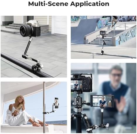K&F CONCEPT 9.8" Magic Arm Clamp Kit with Dual 360° Ball Heads