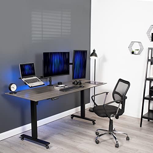 VIVO Dual Monitor + Laptop Mount for 13 to 27 inch Screens and 10 to 15.6 inch Laptops, Triple Screen Viewing, Articulating Arms, Black, STAND-V013L