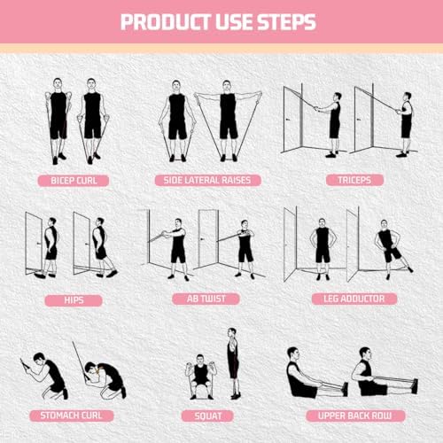 VEICK Resistance Bands with Handles, Exercise Tube Bands Set for Workouts