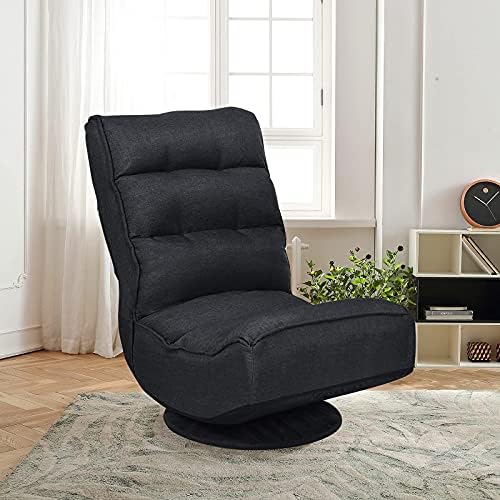 GIANTEX 360 Degree Swivel Gaming Chair, 6 Position Adjustable (Black)
