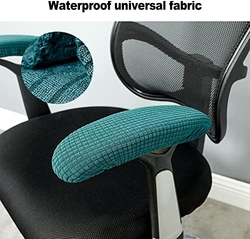 Kakalote Stretchable Office Chair Armrest Covers, 1Pairs Removable Arm Rest Slipcovers Elastic Arm Covers Protectors for Office, Desk, Gaming Chairs(Dark Green-No Padding)