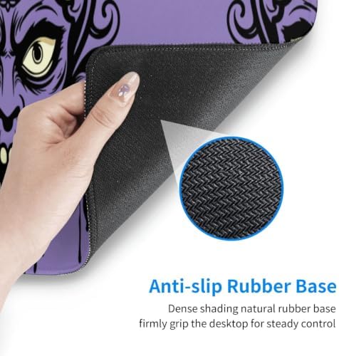 Beauty Haunted Mansion Wallpaper Stretching Room Large Mouse Pad, 31.5x12 Inch Gaming Desk Mat, XXL Non-Slip Rubber Base Computer Pad with Durable Stitched Edges for Work and Play