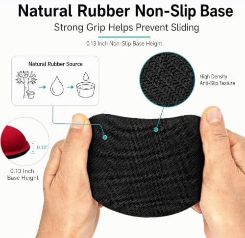 Keyboard Wrist Rest and Mouse Wrist Rest Set - Ergonomic Memory Foam Wrist Cushion - for Wrist Support on Computer, Laptop, Office, Playing Games, Typing Relieves Wrist Pain Red