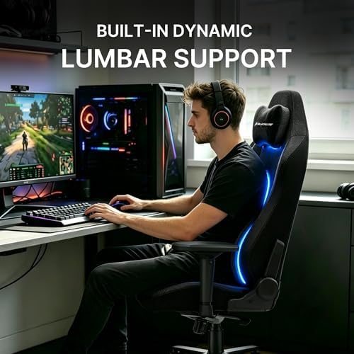 Blacklyte Athena Pro Gaming Chair, Black Fabric