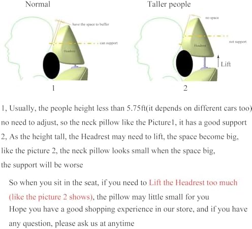 2 Packs Car Neck Pillows, Dual-Side PU Leather Car Headrest with Fiber Filling, Universal Soft Neck Support Pillow for Car, Home & Office (Black)