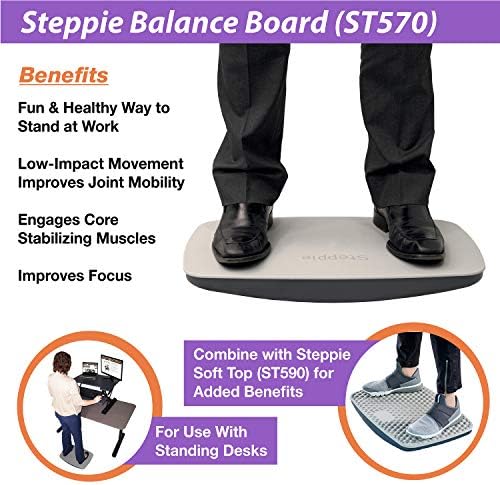 Victor Steppie Balance Board, 22-1/2" by 14-1/2" by 2-1/8", 2 Tone Gray