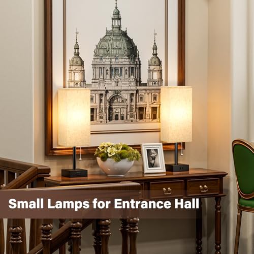 Fenmzee Bedside Lamp for Bedroom Set of 2 - Small Table Lamp for Nightstand