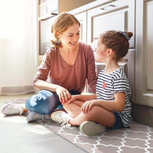 WISELIFE Anti Fatigue Mats for Kitchen Floor, 17.3"x 60", 4/5 Inch, Khaki