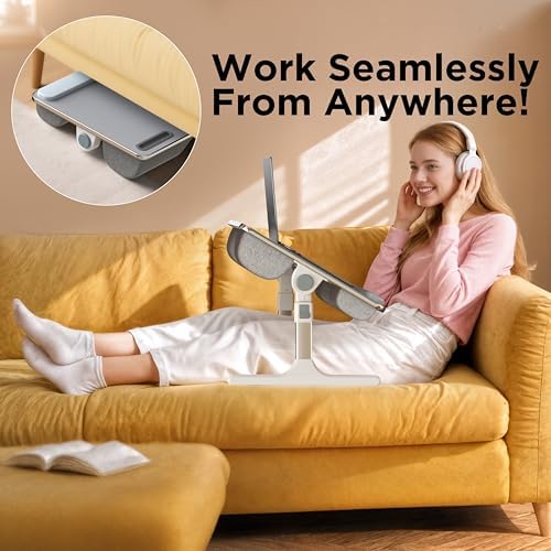 FoldWise 2-in-1 Bed & Lap Desk with Soft Cushion, Adjustable Height & Angle