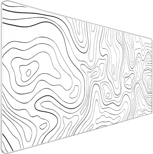 Large Mouse Pad Big Desk Mat Large Office Desk Pad, Black Line