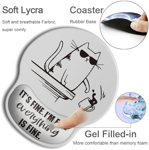 Ergonomic Mouse Pad with Wrist Rest Support,Gel Mouse Pads for Desk