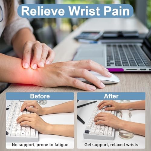 Mousepad with Gel Wrist Rest for Keyboard and Mouse - Office Accessories