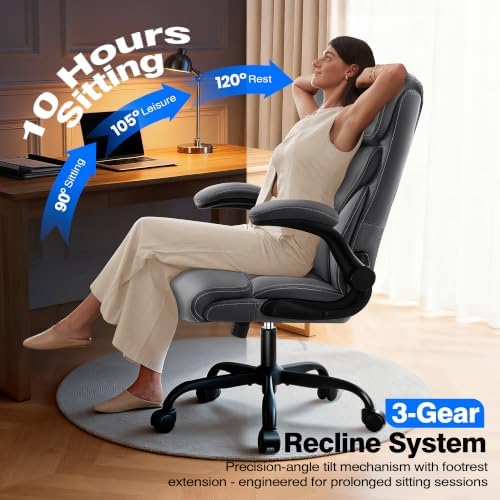 AreShark Leather Office Chair - Executive High Back Ergonomic Desk Chairs