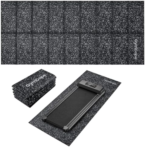 GymCope Foldable Treadmill Mat for Hardwood Floors Carpet, 6mm Exercise Mat