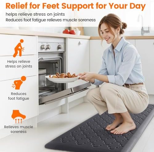 4/5 Inch Thick Anti-Fatigue Kitchen Mat Comfort Standing Floor Mat for Home