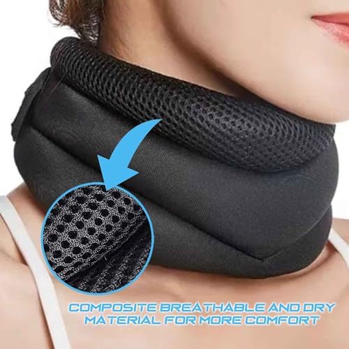 VitaVix Neck Support for Snoring, Ergonomic Neck Pain Relief Collar, Neck Brace for Restful Sleep, Anti-Forward Tilt Neck Traction Device for Neck, Adjustable Soft Foam Support (Large)