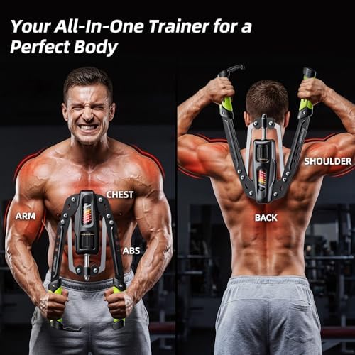EAST MOUNT Twister Arm Exerciser, Adjustable Hydraulic Resistance 22–440 lbs, Arm Chest & Shoulder Strength Trainer for Home Workouts, Upper Body Muscle Builder, Fitness Training Equipment
