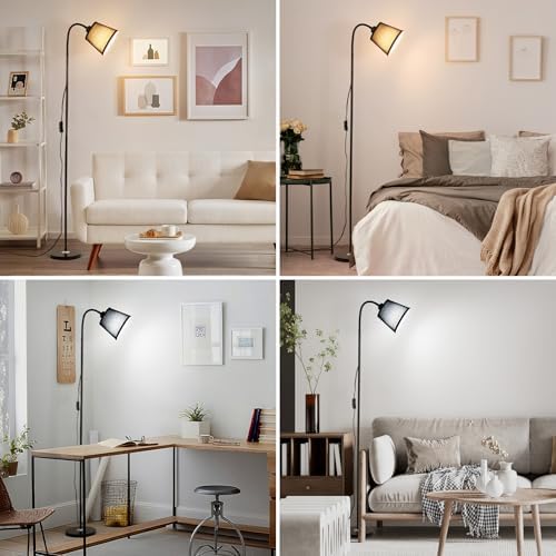 Floor Reading Lamp, Adjustable Height Bendable Short Standing Corner Lamps