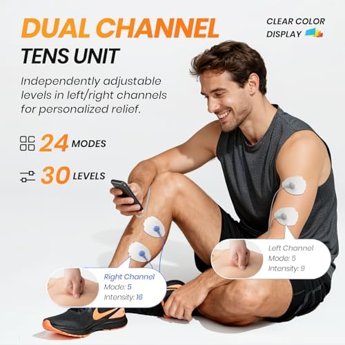 AVCOO Color Screen 24 Modes TENS Unit Muscle Stimulator for Pain Relief