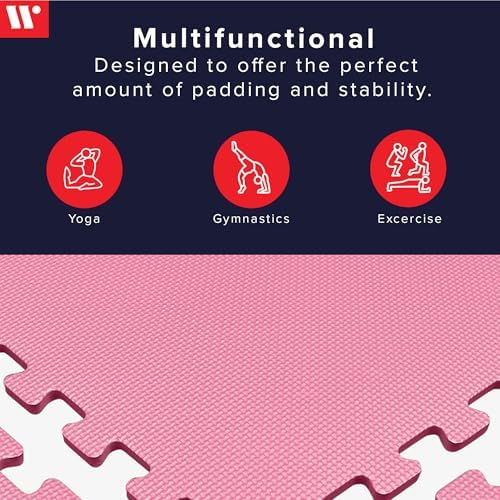 We Sell Mats 3/8" Thick Multipurpose EVA Foam Exercise Floor Mat, Interlocking Tiles, Anti-Fatigue for Home or Gym