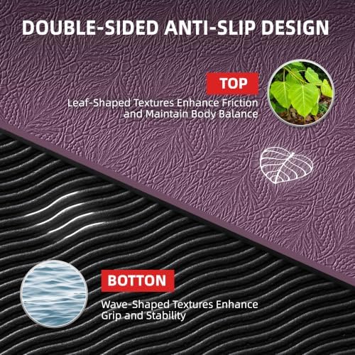 Extra Large Yoga Mat – 72"x48" or 78"x57", 1/4"–1/2" Thick Mat for Women & Men, TPE Non-Slip Pilates Mat for Home Gym, Yoga, Stretching, Meditation