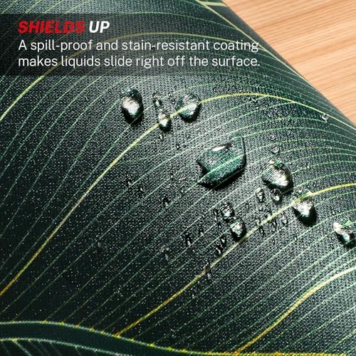 MROCO Essential Office & Gaming Mouse Pad, 8.5 x 11 Inch, Green Leaves