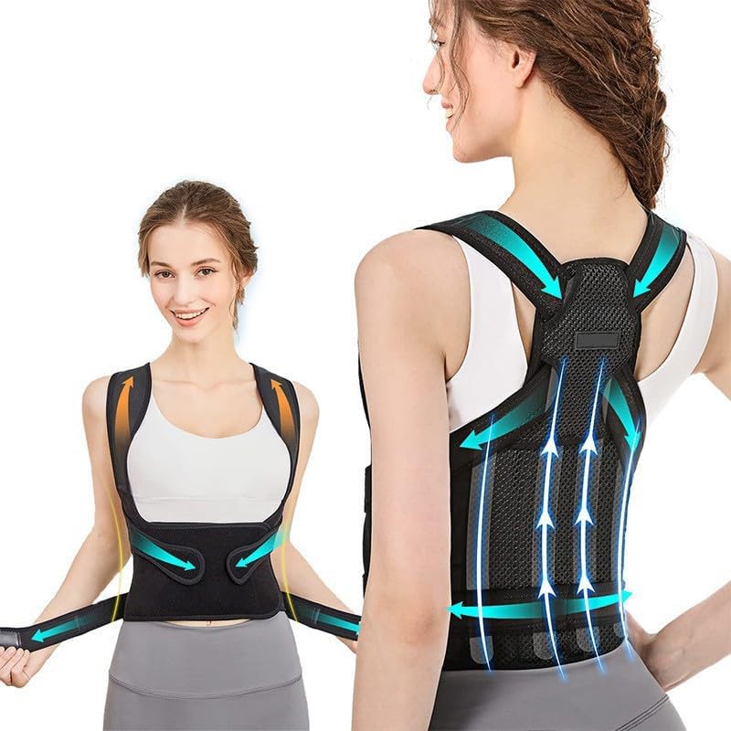 Adjustable Posture Corrector Belt Back Brace for Women and Men, Full Back Support, Shoulder Straightener for Hunchback, Scoliosis, Lumbar, Spine