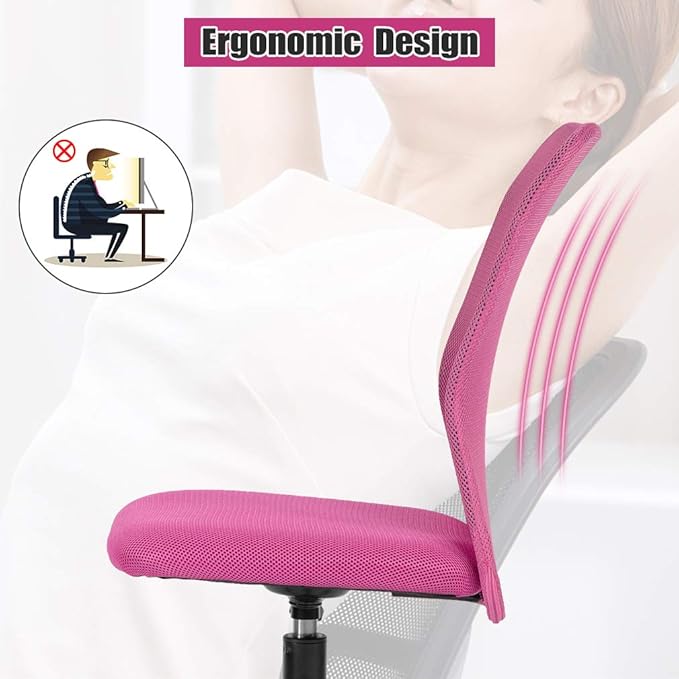 Home Office Desk Chair Ergonomic Mesh Computer Gaming Chair with Back Support Modern Executive Mid Back Rolling Swivel Chair for Men&Women