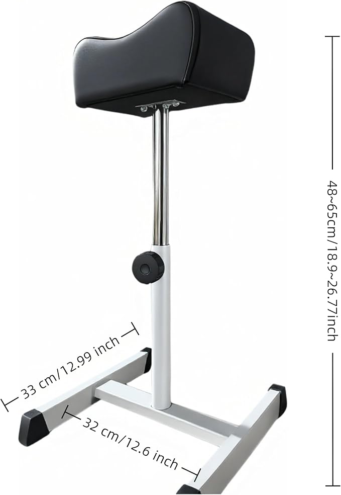Pedicure Foot Rest,Soft,Nail Tech,Tattoo,Spa,Reinforce,Adjustable Height,Non-Slip,Black