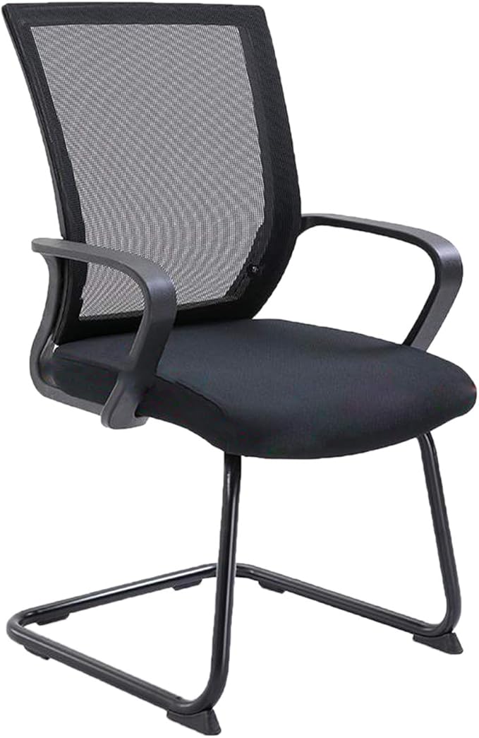 Mlaea Mesh Office Chairs, Comfortable Breathable Desk Chair with Lumbar Support, Executive Computer Reception Chair, 57 * 52 * 96CM(Color:Black)