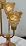 Lightdot Mid Century Modern Gold Glass Table Lamp Dimmable 3 Bulbs Included