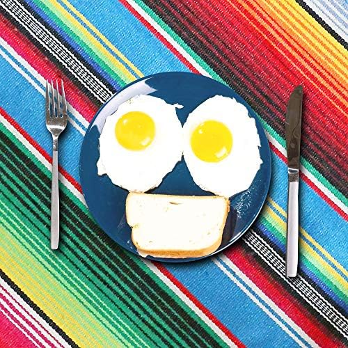 Xplanet 84 X 59 Inch Mexican Serape Blanket Bay Window Blanket, Mexican Tablecloth Serape Tatami Blanket Bed Blanket Table Cover Tapestry Blanket Picnic Mat for Mexican Party Wedding Decorations