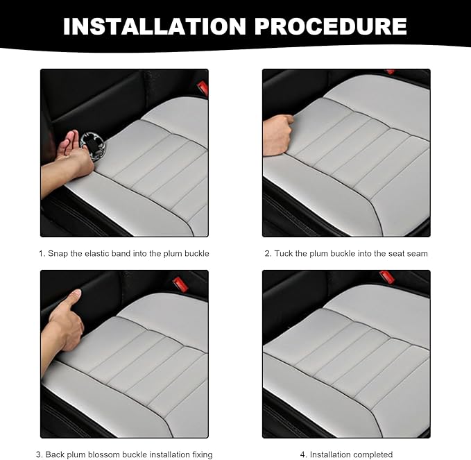 Car Seat Cushion, 1.2" Thick Comfort Memory Foam Auto Seat Pad with Non Slip Bottom, Breathable Driver Seats Pillow Pressure Relief Chair Cushion for Vehicle Office Home (Gray)