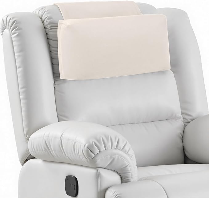 Neck Pillow for Recliner Chair, 14" Adjustable Recliner Pillow for Headrest, Soft Velvet Weighted Back Non-Slip Head Pillow for Recliner, Couch, Chair, Sofa