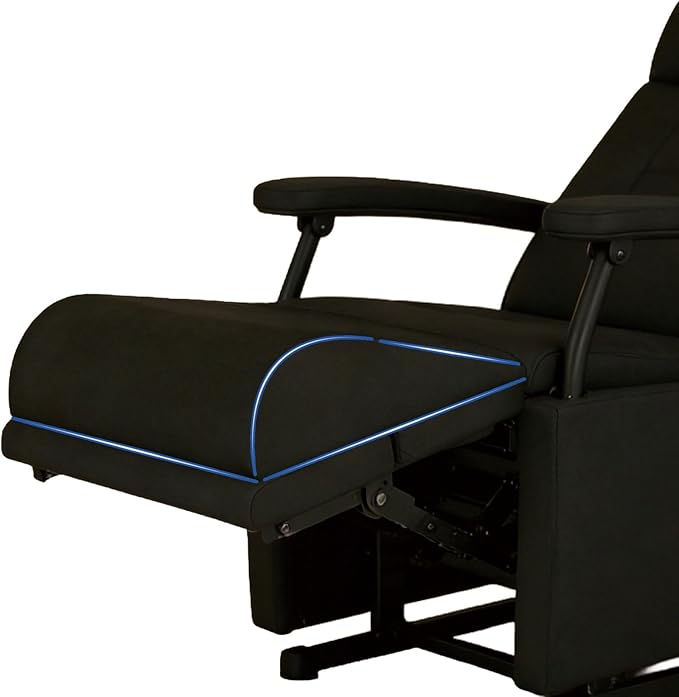 Recliner Foot Rest Cushion, Leg Pillow Extender with Adjustable Straps, for Reclining Chairs, Bed, Sofa - Extra Large Wedge Foam Support Pad Elevates Legs and Feet (Black)