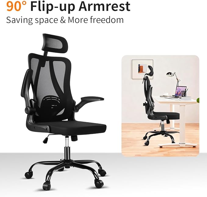 Office Chair, Gaming Chair Desk Chair Comfy Computer Chair Ergonomic Office Chair Mesh Office Chair with Rolling for Gaming Home and Office