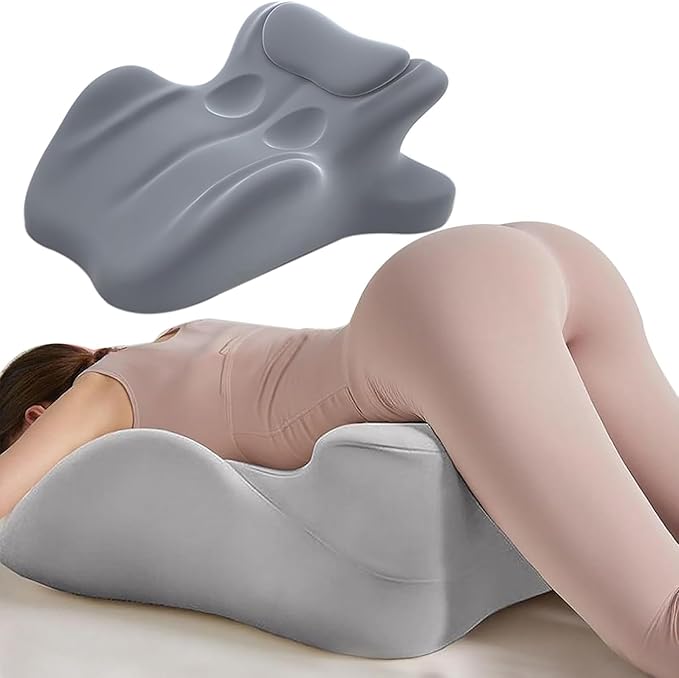 Ergonomic Prone Pillow for Stomach Lying, Multi-Angle Face Down Pillow for Reading in Bed & Phone Use, Breathable Comfortable Support Cushion for Relaxing, Lumbar Back Support for Sleeping