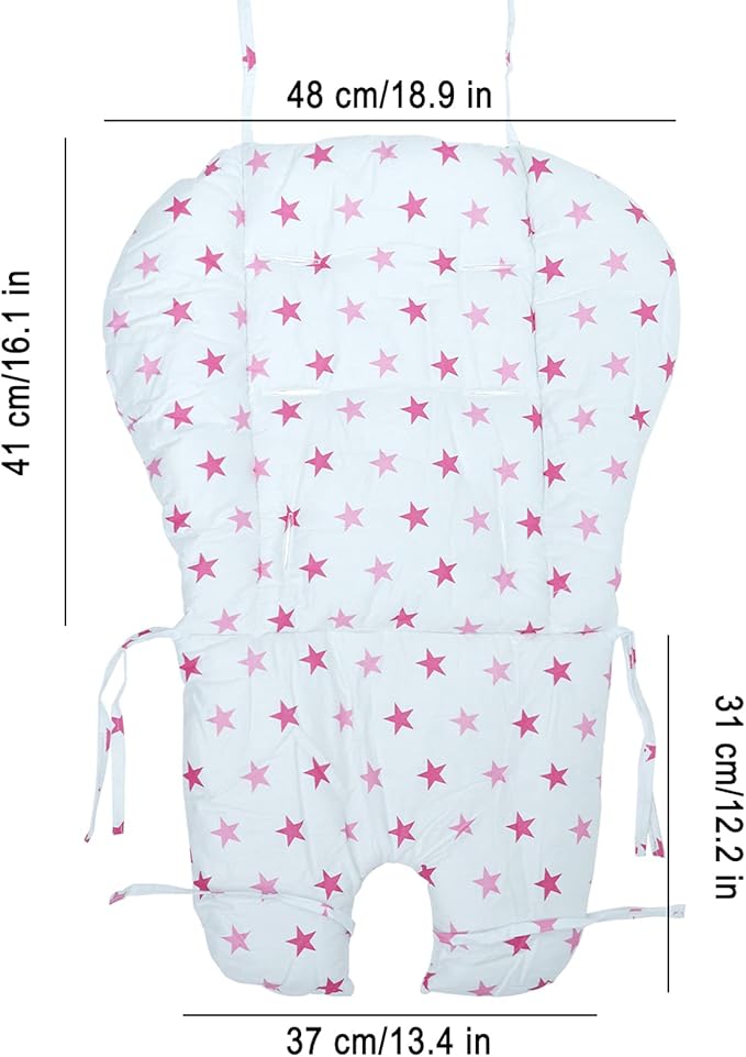 Kocpudu High Chair Pad,high Chair Cushion/seat Cushion/high Chair Cushion Cover,Soft and Comfortable,Light and Breathable, Cute Patterns,Suitable for Most High Chairs,Baby Dining Chairs (Pink)
