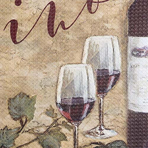 J&V TEXTILES Anti Fatigue Kitchen Mat - Kitchen Mat Cushioned Anti Fatigue, Kitchen Floor Mats Cushioned, Non Slip Waterproof Mat Standing Desk, 20x36x1/2 inches (Vino 10438)