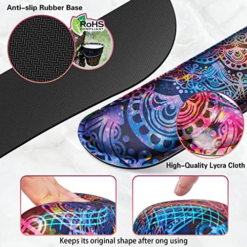 Canjoy Desk Mat with Wrist Rest, Keyboard and Mouse Pad Wrist Support Pad ﻿