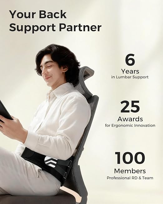 Back Brace for Men & Women - Lower Back Pain Relief, Sciatica Pain Relief, Herniated Disc, Scoliosis - Breathable Back Support Brace with 26° Ergonomic Bionic Curve Support Stays - L