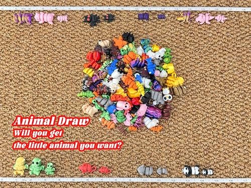 120PCS Surprise 3D Printed Animals Bulk, Mini Articulated Fidget Toys